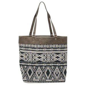 Thirty One Black And White Large Tote Bag
